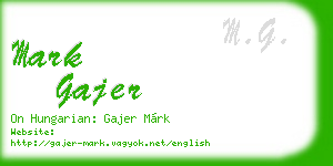 mark gajer business card